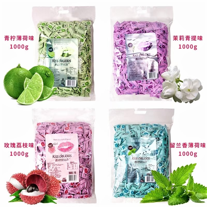 醇然心动薄荷糖樱花茉莉青提玫瑰荔枝青柠海盐百香果菠萝西柚西瓜-图0