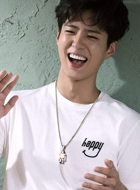 街头风男士钛钢挂件学生刻字吊坠