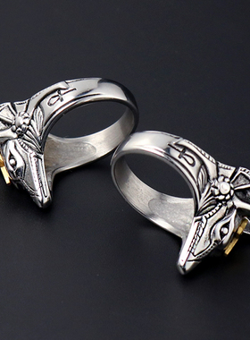 霸气风防身男士钛钢学生饰品戒子