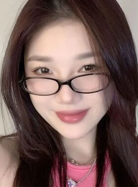 Y2K Women Retro Square Glasses Frame Glass Eyewear Decorativ