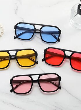 70 Glasses Big Frame Sun Glasses Ins Style Square Aviation S
