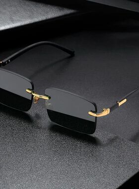 Retro Sunglasses Men Designer Fashion Rimless Sun Glasses Sh