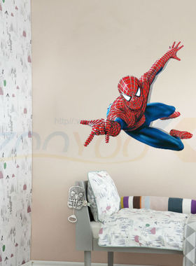 Superman Spiderman giant wall stickers adhesive for