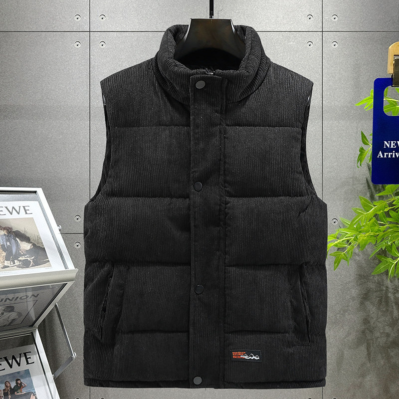 秋冬季男马甲韩版灯芯绒男士外套加厚保暖背心防寒棉马夹外穿坎肩,淘宝优惠券,粉丝福利购,淘宝优惠卷