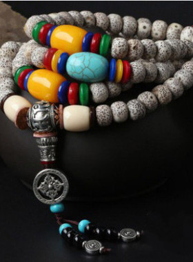 金刚白玉星月菩提配饰diy绿松石