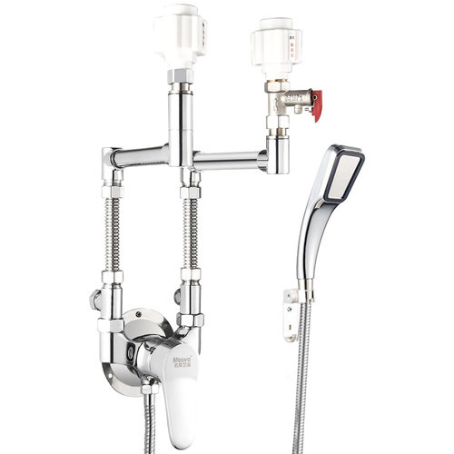 Q4加长杆电热水器明混水阀开加关长装通用U型阀龙头水阀降低高度 - 图3
