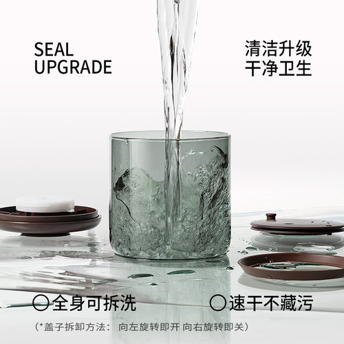 安扣咖啡豆保存罐食品级高硼硅玻璃密封罐茶叶咖啡粉咖啡豆密封罐 - 图3