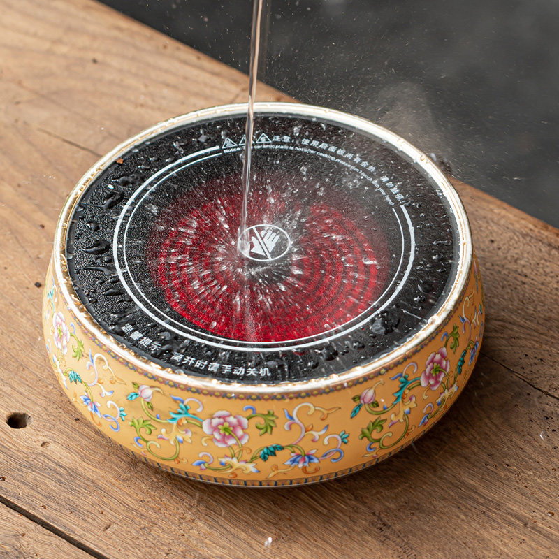 空蝉新款珐琅彩电陶炉煮茶器整套耐高温蒸煮玻璃壶烧水泡茶炉家用,淘宝优惠券,粉丝福利购,淘宝优惠卷