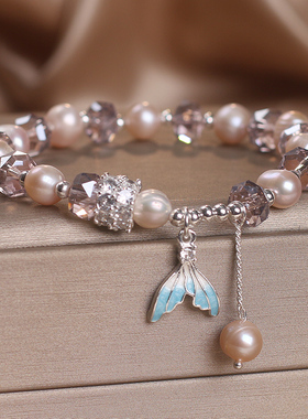 异形巴洛克淡水珍珠手链女生