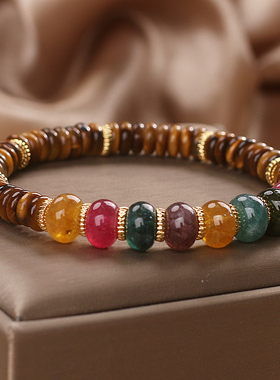 天然虎眼石手链女款轻奢小众精致