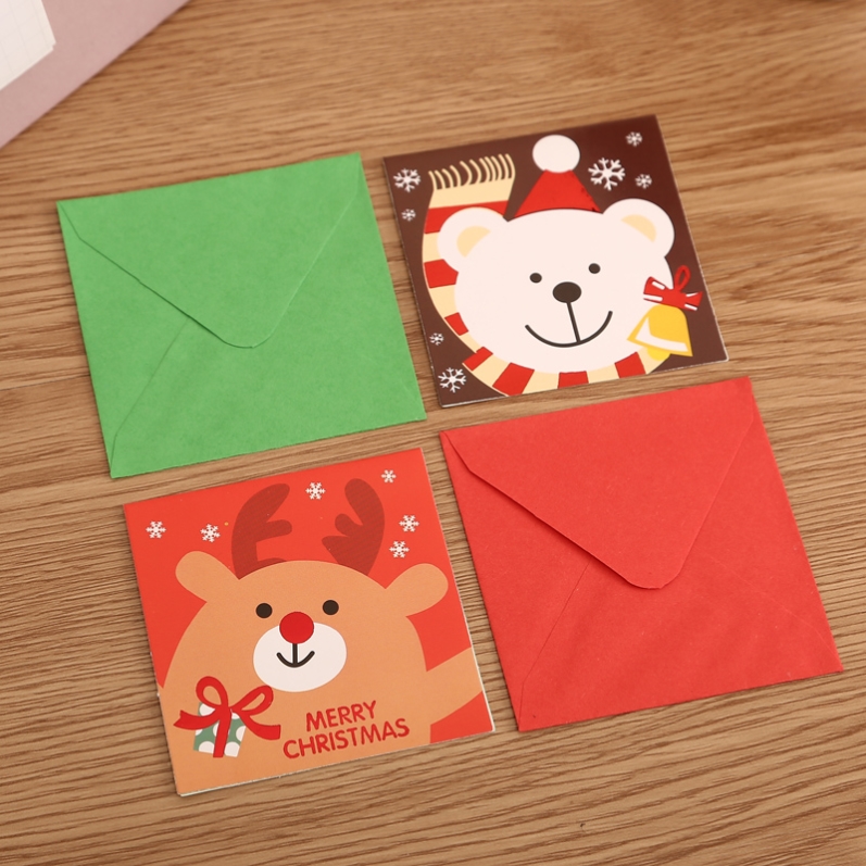 mini christmas card small message wish cards cute 圣诞贺卡小 - 图2