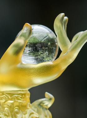 琉璃佛手寺庙桌面供奉中式风摆件