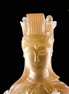 琉璃妈祖娘娘23厘米圣母菩萨天后海神家居供奉摆件中式禅意装饰