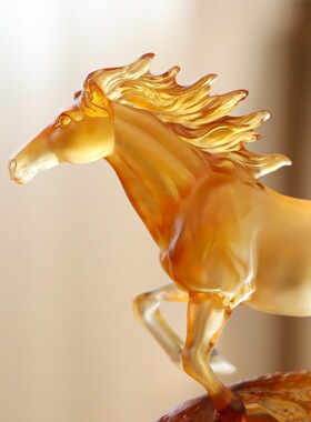 琉璃工艺品马摆件客厅家居装饰乔迁新居礼品生日礼物房间布置摆设