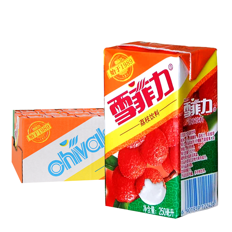 可口可乐雪菲力荔枝汁果味饮料250ml*24盒整箱包邮夏季清凉饮料-图0