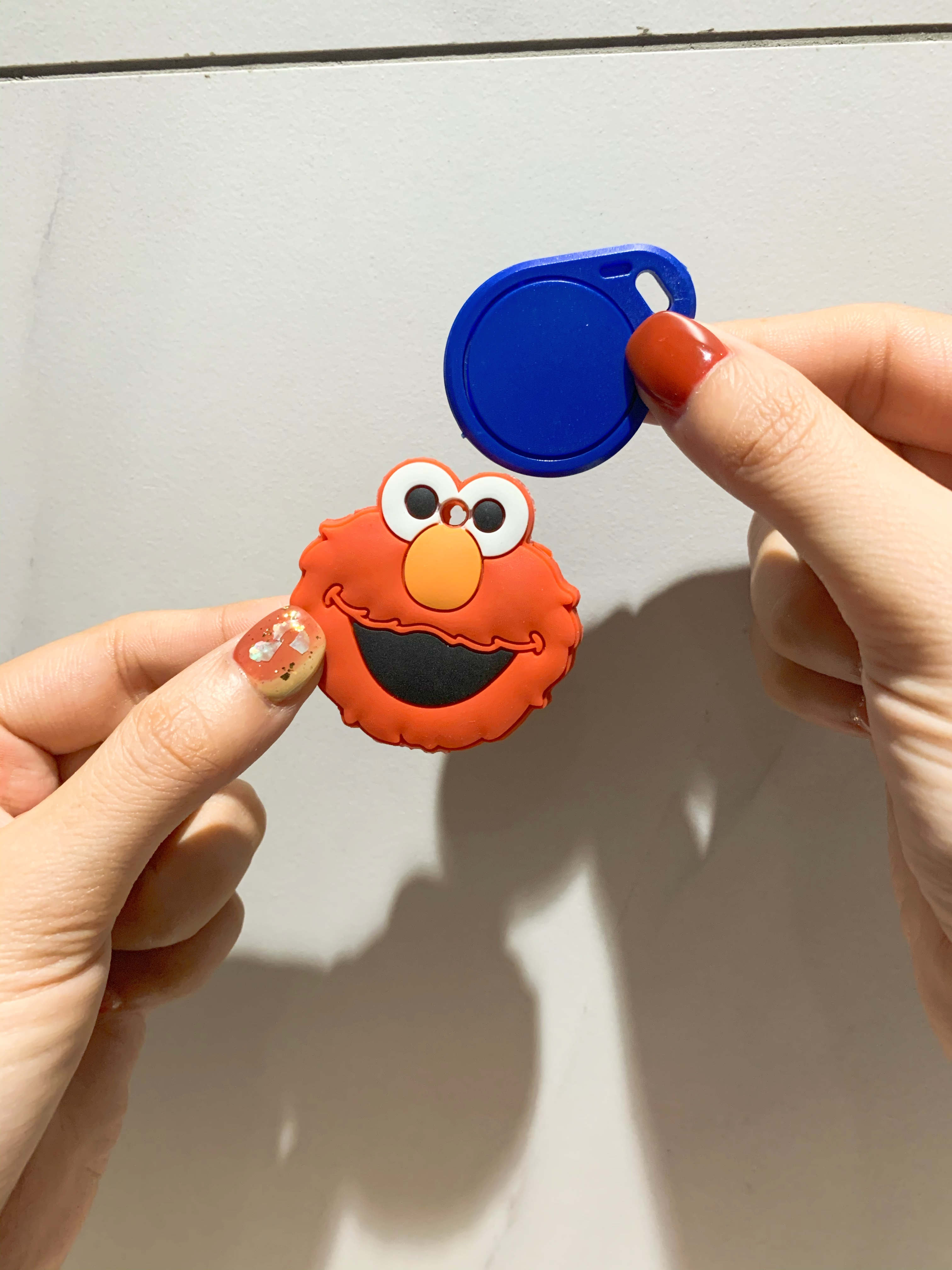 水滴圆形门禁卡套迷你小卡套小区门禁卡感应钥匙套扣电梯卡装饰套 - 图0