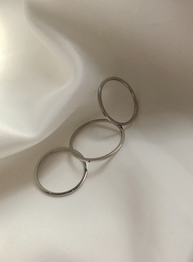 韩版简约极细戒指女钛钢不掉色