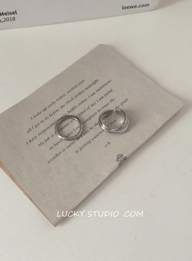 简约钛钢不掉色情侣光面戒指