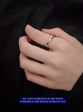 简约情侣莫比乌斯戒指开口可调节