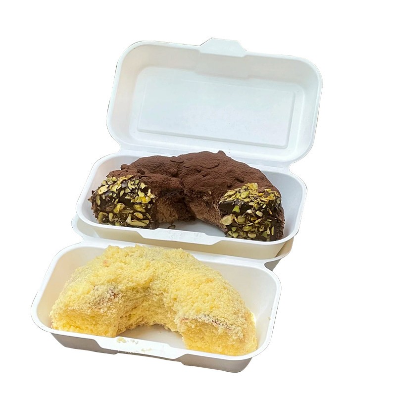 巧克力马卡龙面包盒一次性纸浆热狗打包盒子连体外卖便当盒耐高温,淘宝优惠券,粉丝福利购,淘宝优惠卷