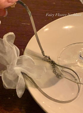 氛围感花朵气质钛钢项链女ins小众高级感甜美度假风锁骨链颈链