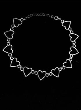 土酷蹦迪优选bettyboop贝蒂酷女孩蹦迪项链潮复古爱心锁骨项链