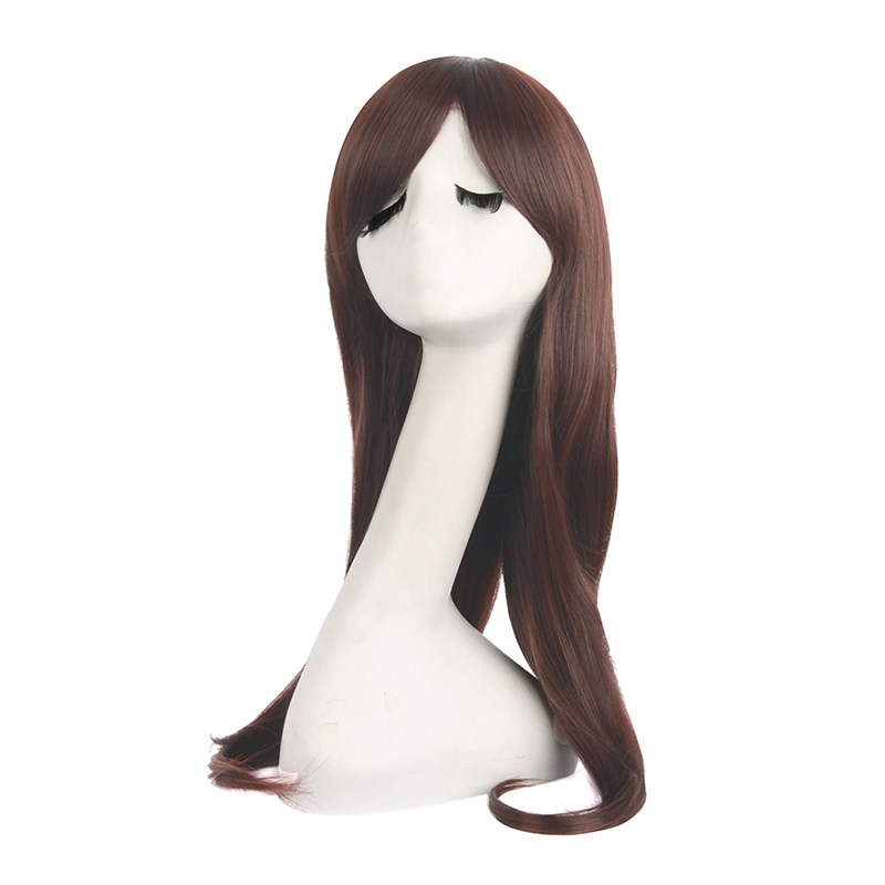 潼漫 cos假发女微卷长发动漫高温丝深棕色齐斜刘海万用70cm全头套,淘宝优惠券,粉丝福利购,淘宝优惠卷