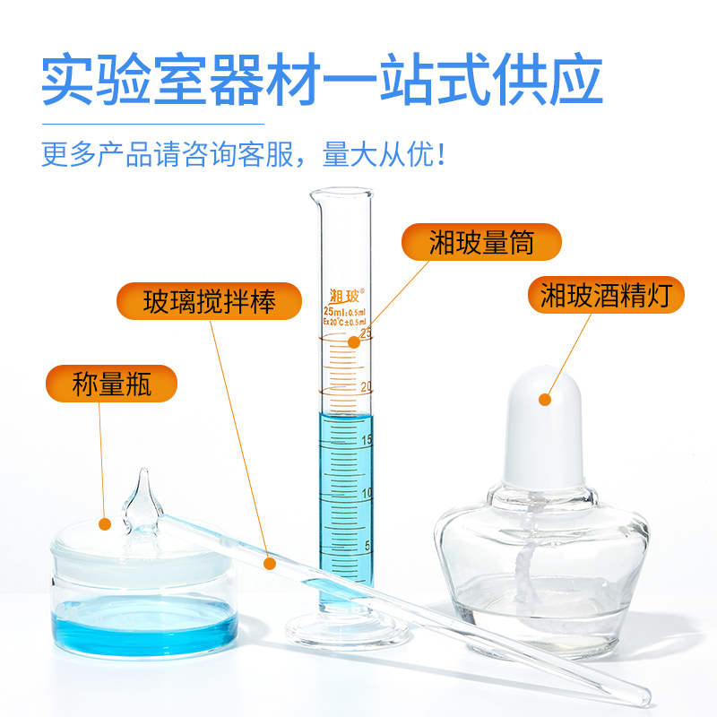 湘玻玻璃锥形瓶三角烧瓶实验室具塞广口大口直口小口250ml500ml - 图3