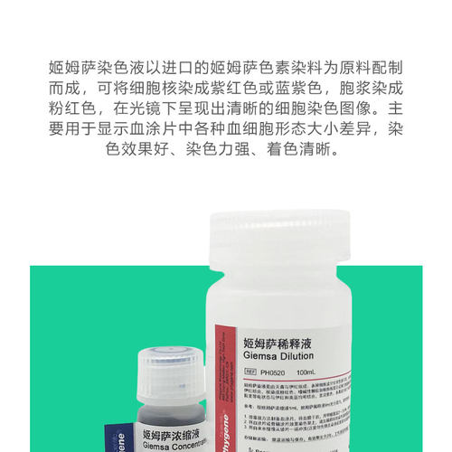 姬姆萨吉姆萨染色液工作液细胞染色 Giemsa [PH0520 PHYGENE] - 图0