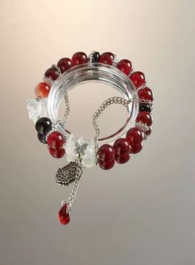 热销批发爆款四条装碎珠绯红秦彻手链轻奢少女风闺蜜款手链礼物