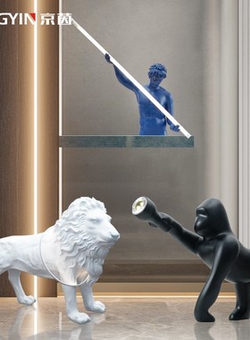 商场大厅装饰落地灯工艺品摆放