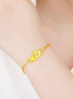 新款2025越南手链女双爱心黄金