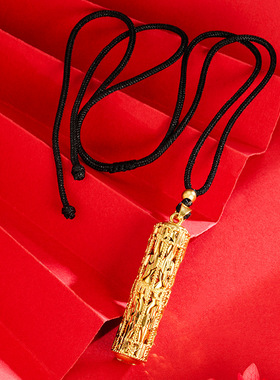 越南沙金柱项链绳链情侣首饰品