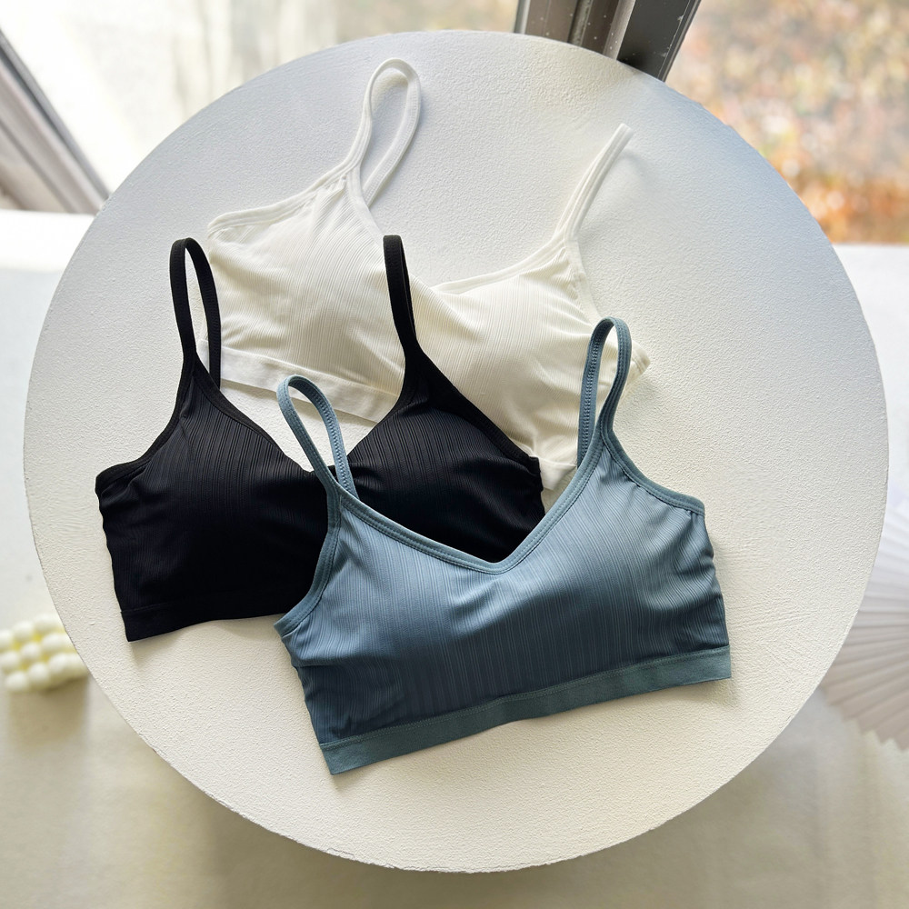 2022夏季无痕内衣女抹胸防走光夏吊带背心运动文胸细肩带美背裹胸,淘宝优惠券,粉丝福利购,淘宝优惠卷