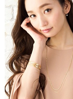 日本甜蜜约会宝石镀金长款项链女