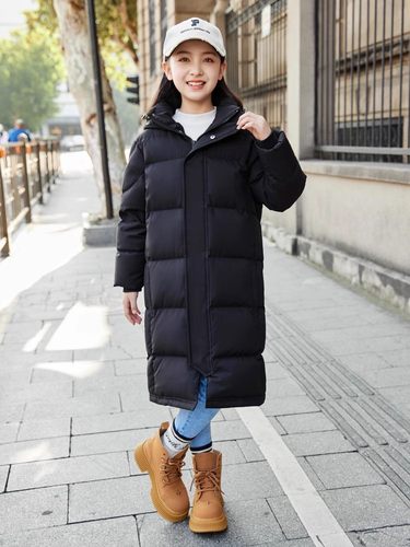 2025新款巴拉童年男童羽绒服加厚中长款女童儿童中大童冬装潮包邮 - 图2