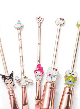 5pcs/set Sanrio Hello Kitty Makeup Brushes Kawaii Kuromi Fou