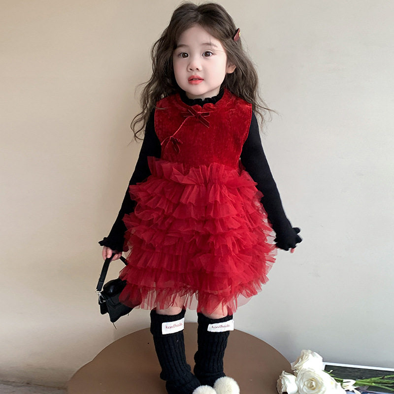 女童加绒连衣裙秋冬装儿童汉服周岁礼服宝宝过年衣服拜年裙子,淘宝优惠券,粉丝福利购,淘宝优惠卷