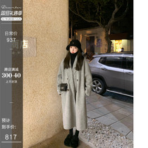 linyings High Line Series 950g Two-sided Cashmere Big Coat Women Winter Fur Coats