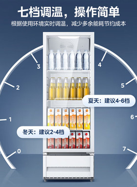 美的展示柜冷藏保鲜柜饮料冰柜