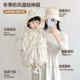 Baby thickened velvet windproof cloak for outdoor use in autumn and winter