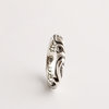 Ikkyu Old Silversmith 925 sterling silver rattan grass wave palace flower ring trendy punk men's and women's ring jewelry