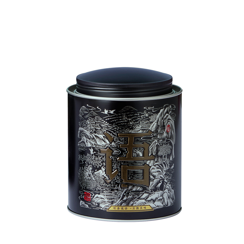 新款二两半斤装茶叶罐铁罐通用红茶绿茶花茶金属罐茶叶包装盒空盒 - 图3