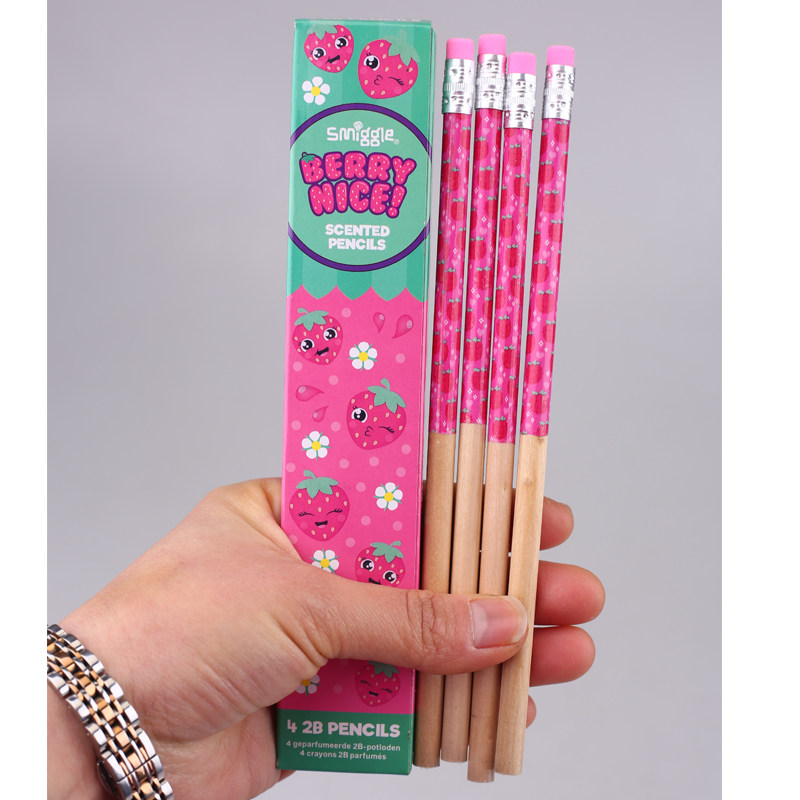 澳洲smiggle香味橡皮头笔考试专用2b铅笔绘画笔,淘宝优惠券,粉丝福利购,淘宝优惠卷