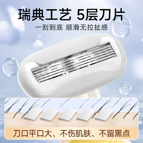 迷你手动刮脸毛刀替换腋毛脱毛仪私处剃去汗毛腿部脱毛唇毛去除器 - 图3