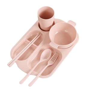 日式创意小麦秸秆儿童餐具