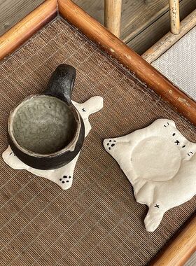 可爱小猫隔热杯垫家居小杯垫咖啡