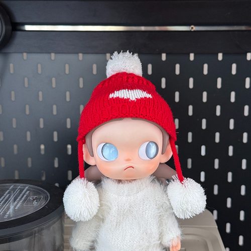 zsiga娃衣配件嘎子姐圣诞帽头套精致手工配饰BJD娃娃配件针织帽子 - 图0