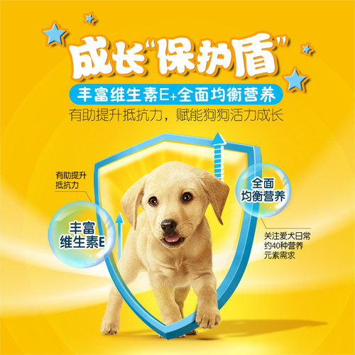 宝路狗粮小中大通用型成犬幼犬牛肉蔬菜犬粮4kg金毛泰迪边牧8斤装 - 图0