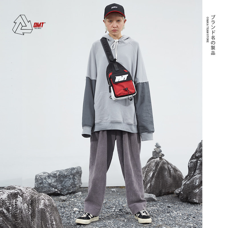 omt潮牌男胸包街头ins女运动包包 omt男士包袋